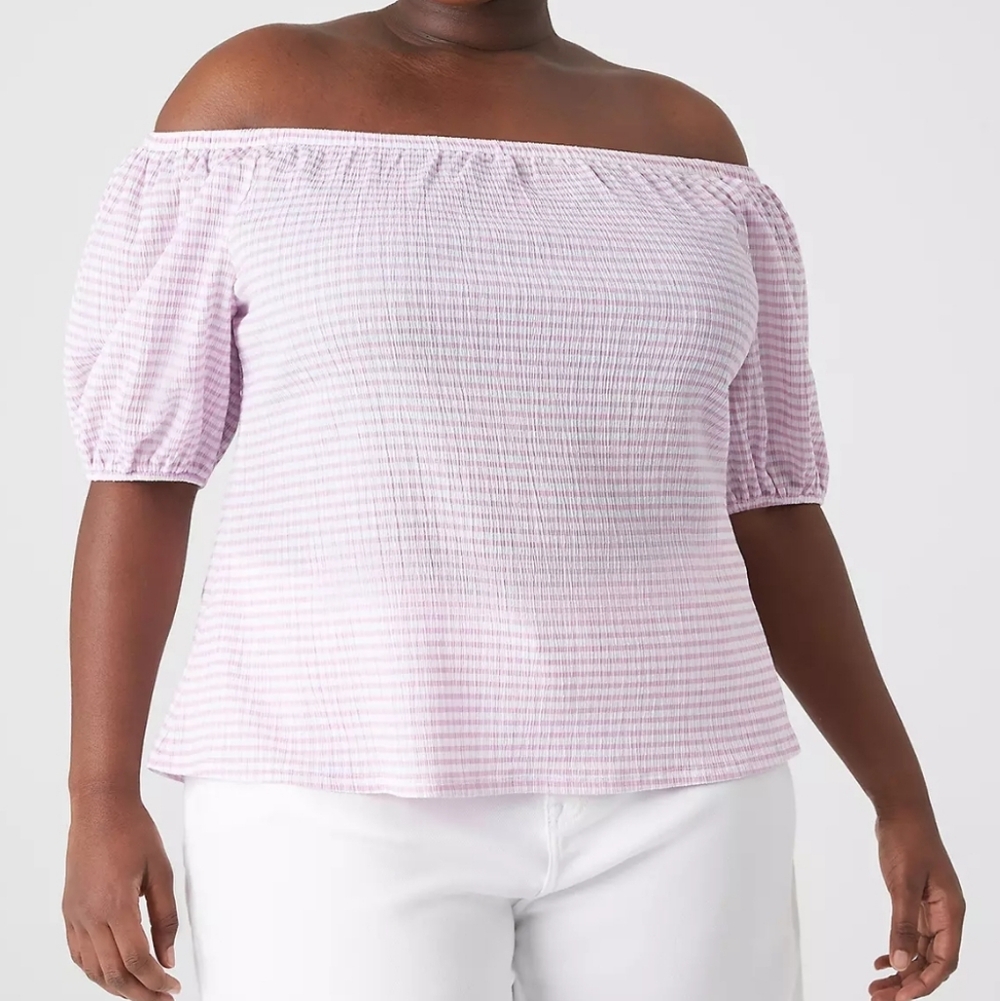 Lane Bryant Blouson-Sleeve Convertible Top